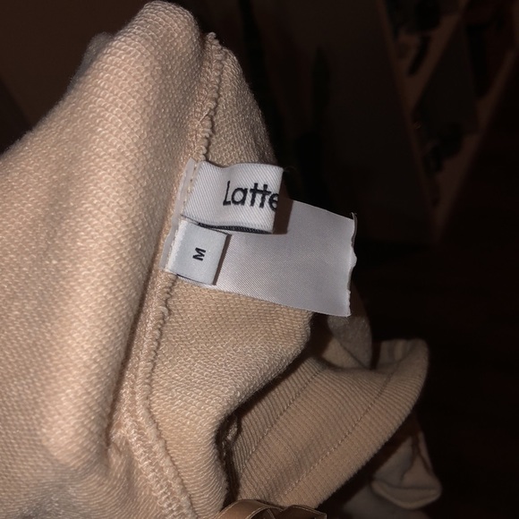 Lattelier Tan High-Waisted Drawstring Pipe-Shaped Jogger Size Medium Brand New - Picture 14 of 16